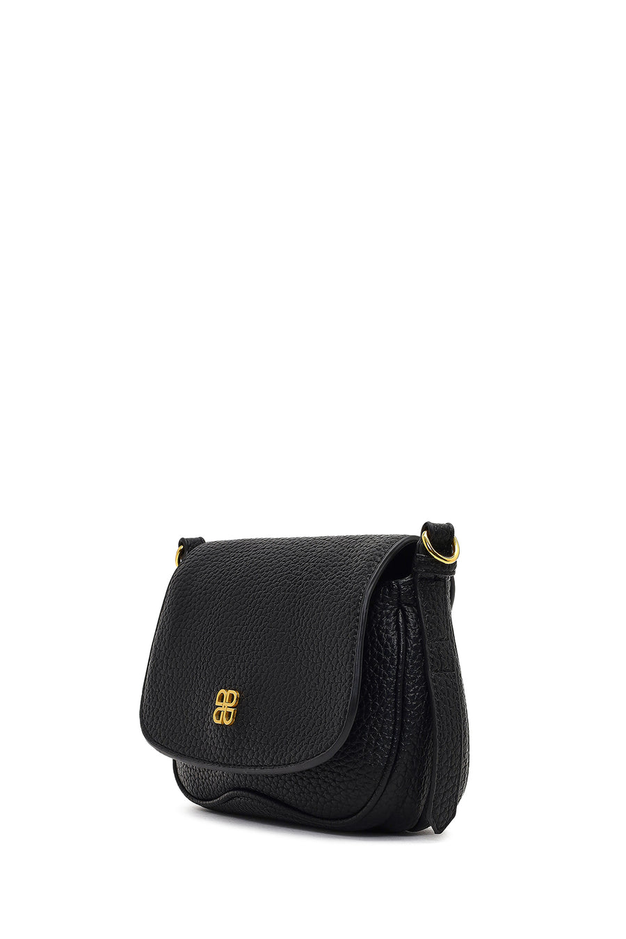 Woman Black Long-Strap Crossbody Bag