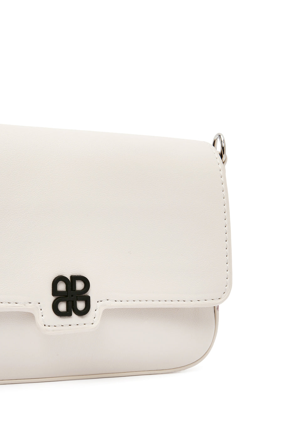 Women's White Long Chain Strap Mini Handbag