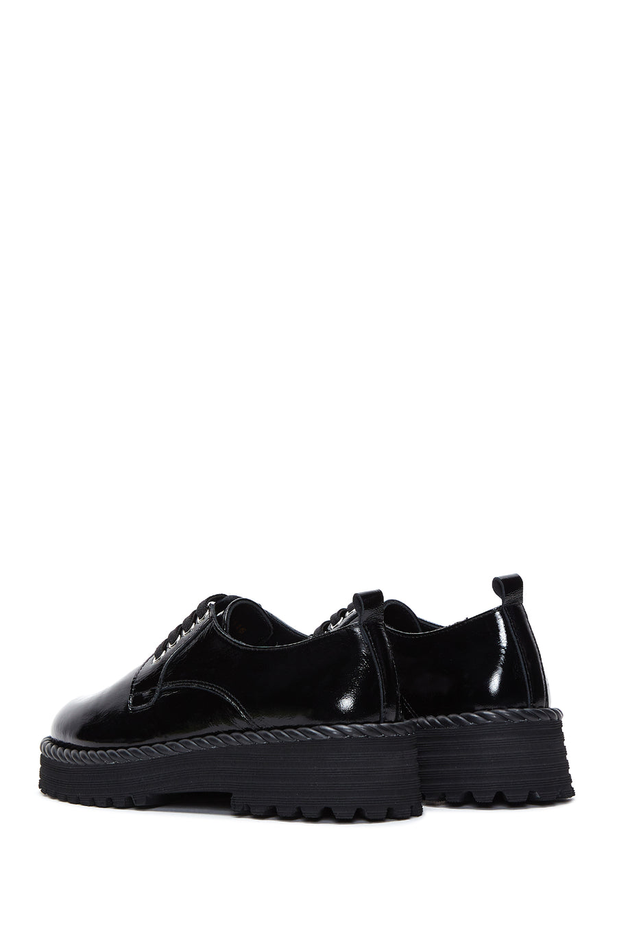 Women's Black Leather Casual Shoes