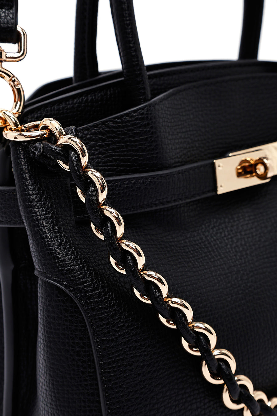 Women's Black Long Strap Mini Handbag