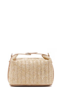 Women's Beige Long Strap Straw Shoulder Bag | Derimod