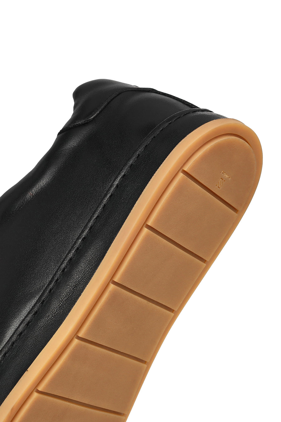 Erkek Siyah Bağcıklı Deri Sneaker