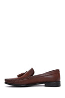 Men's Brown Leather Tasseled Classic Loafer | Derimod