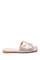 Women's Mink Leather Casual Flat Slippers | Derimod