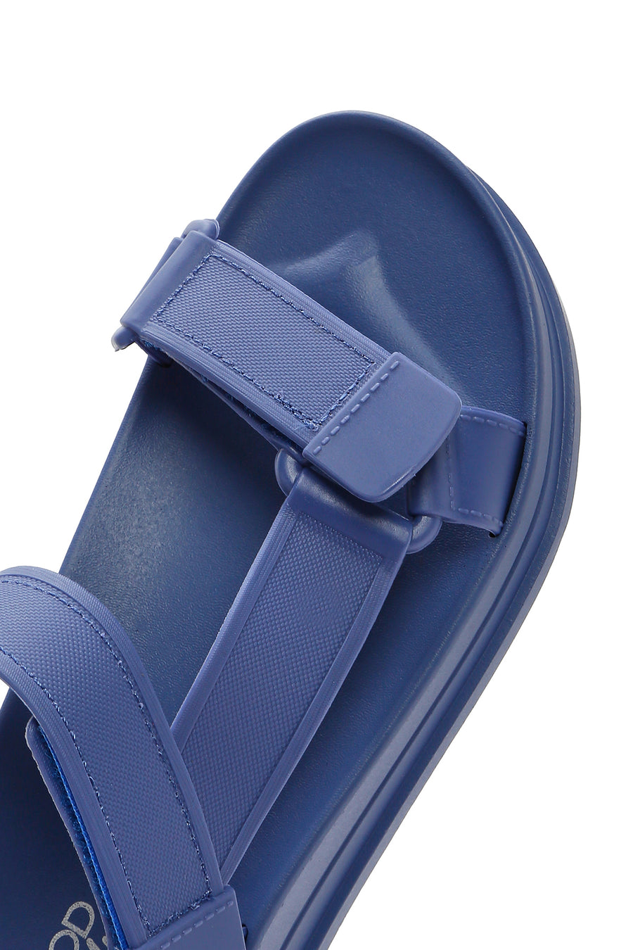 Women's Blue Strappy Thick Soled Jelly Sandals