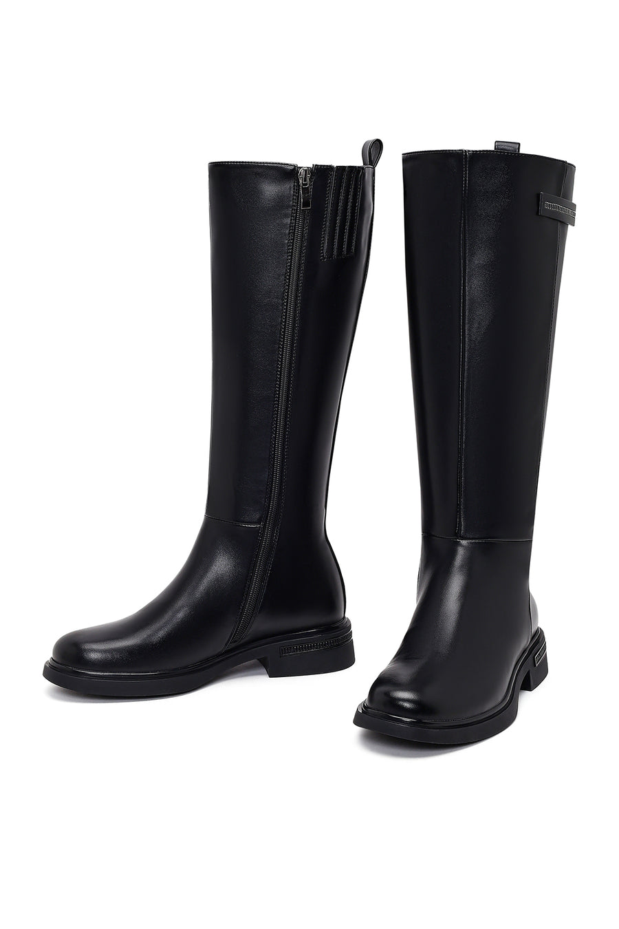Women's Black Zippered Boots