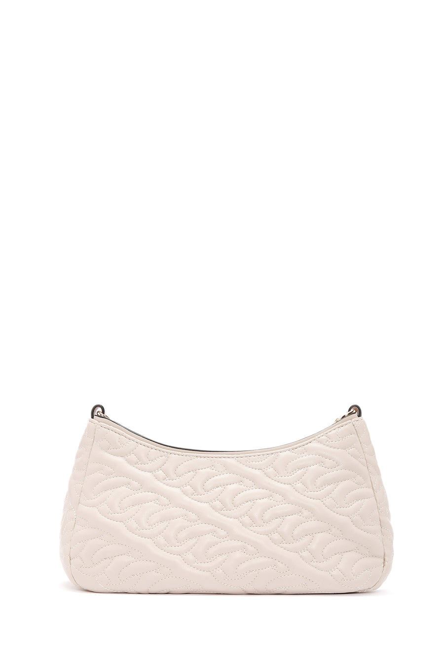 Women's Beige Long Strap Quilted Handbag