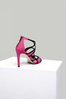 Suede Women's Heeled Sandals | Derimod