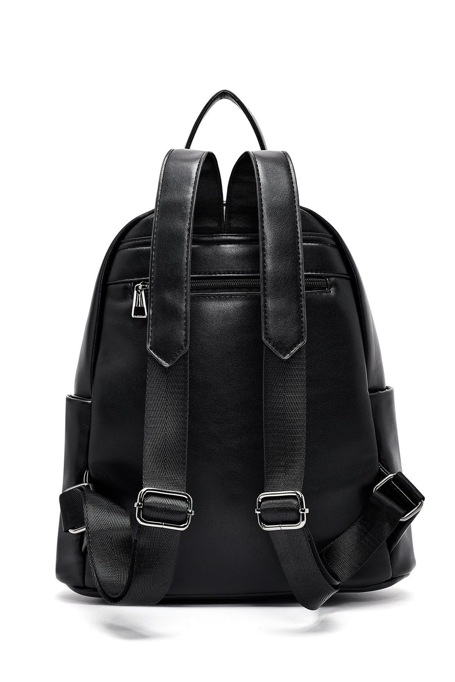 Women's Black Patterned Backpack