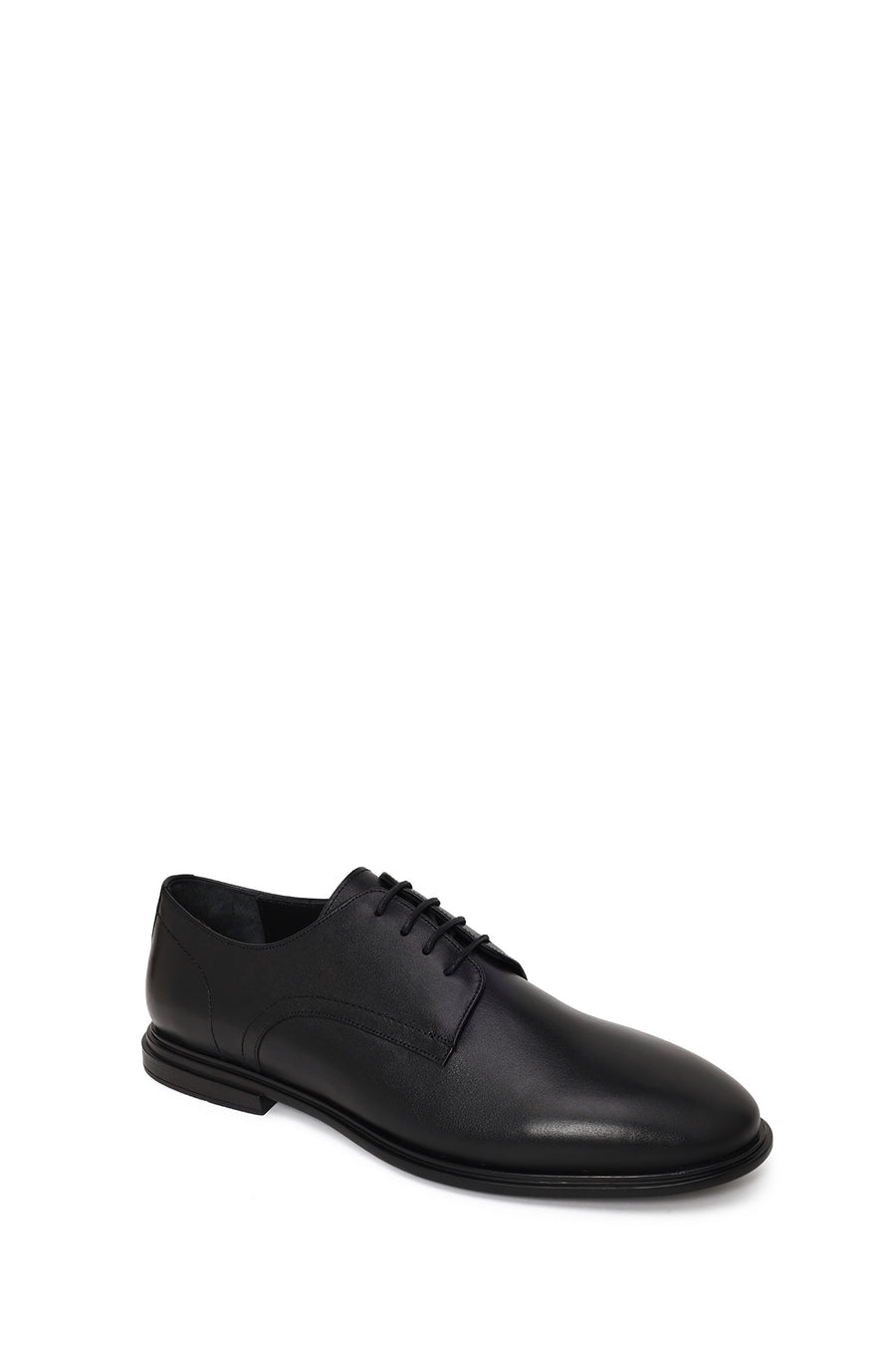 Male Black Lace-Up Leather Casual Shoes