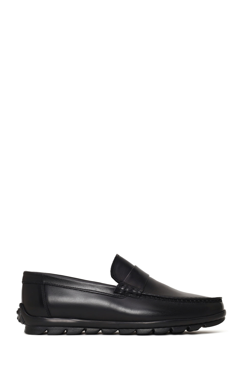 Erkek Siyah Deri Casual Loafer