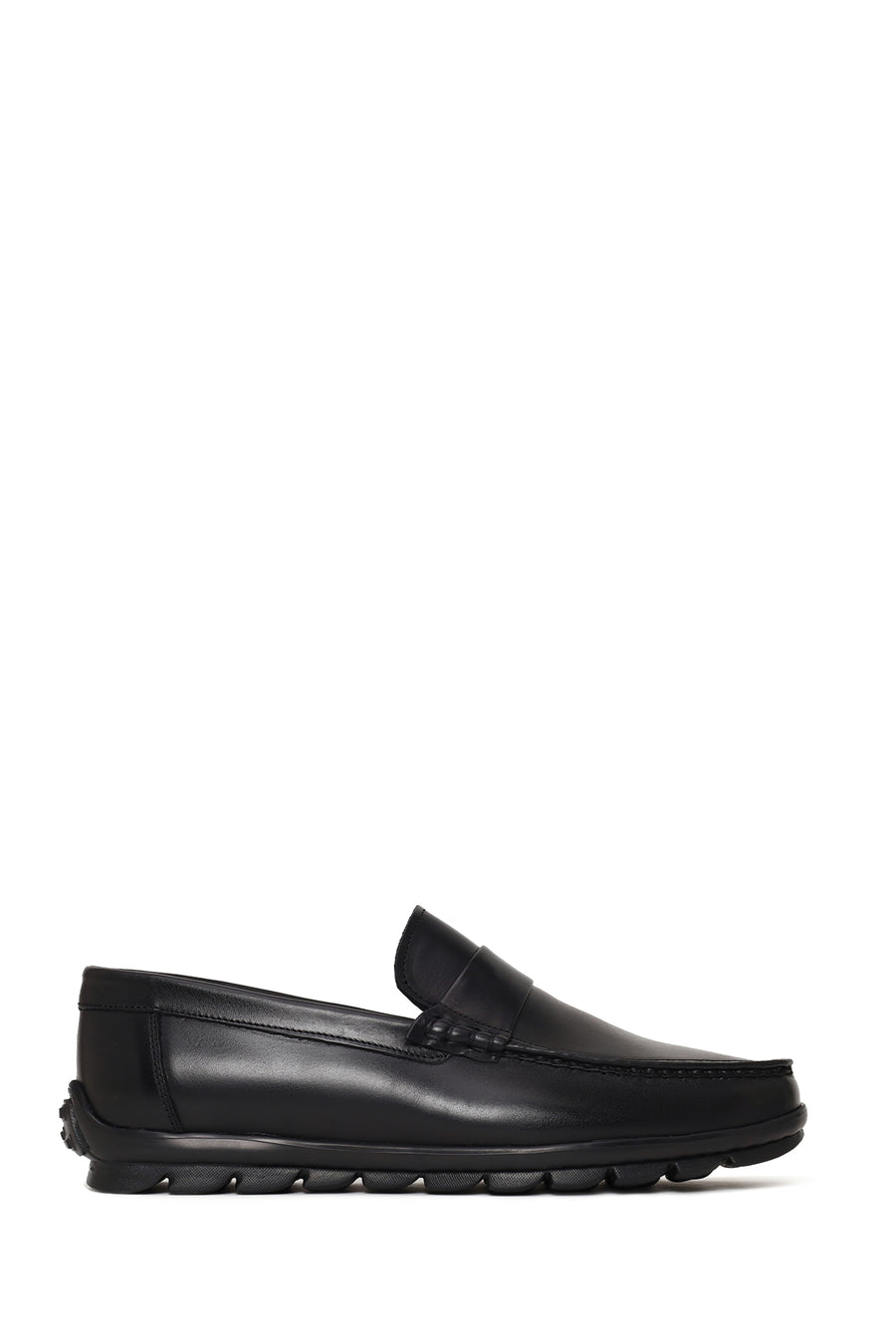 Male Black Leather Casual Loafer 26SFD632218 | Derimod