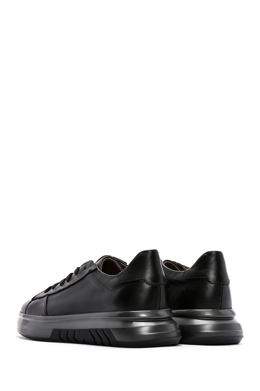Erkek Siyah Deri Sneaker