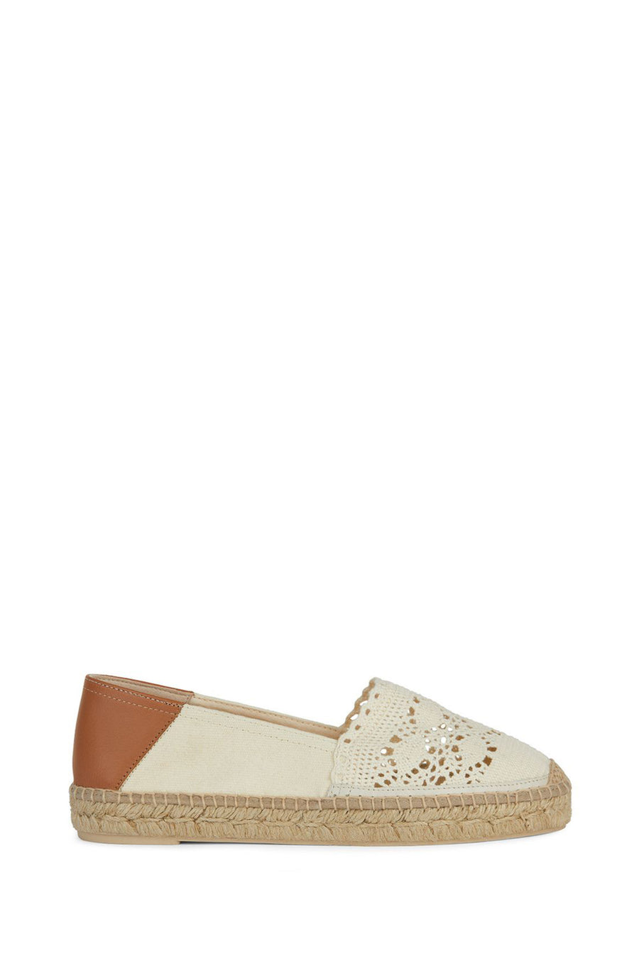 Geox Women's Mink Lampedusa Knit Leather Espadrille D45V0D0DS10C6738 | Derimod