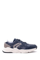 Men's Suede Detailed Leather Sneaker | Derimod
