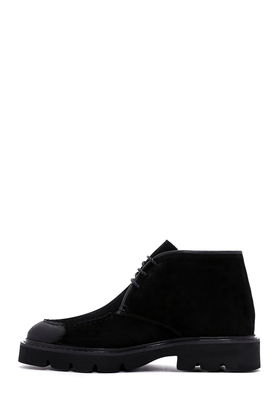 Men's Black Suede Leather Boots