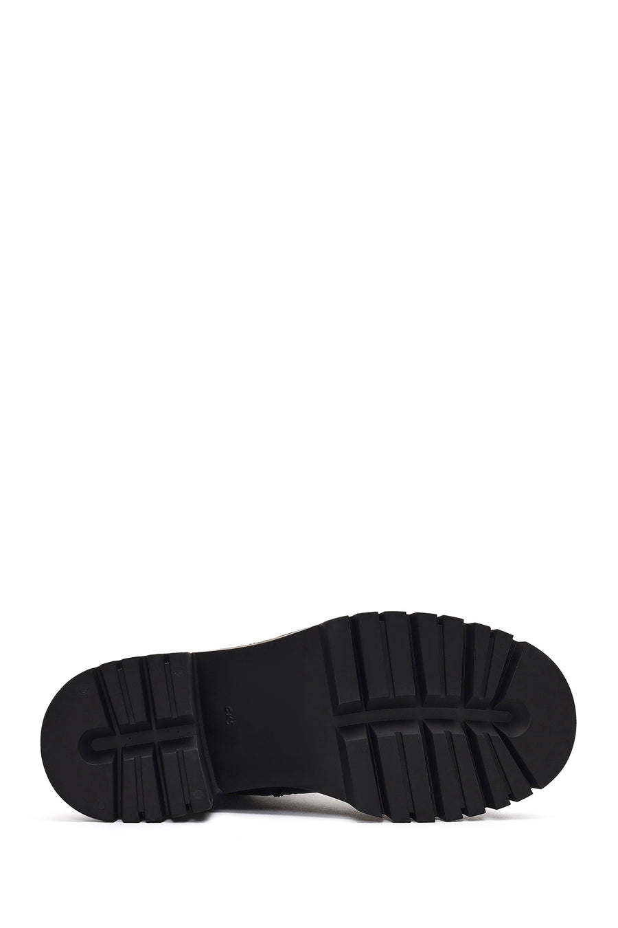 Women's Black Zippered Thick-Soled Leather Boots