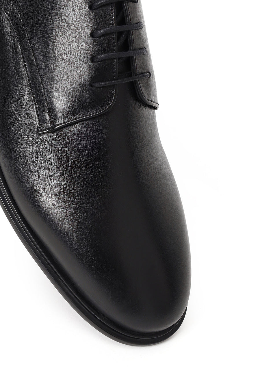 Male Black Lace-Up Leather Casual Shoes