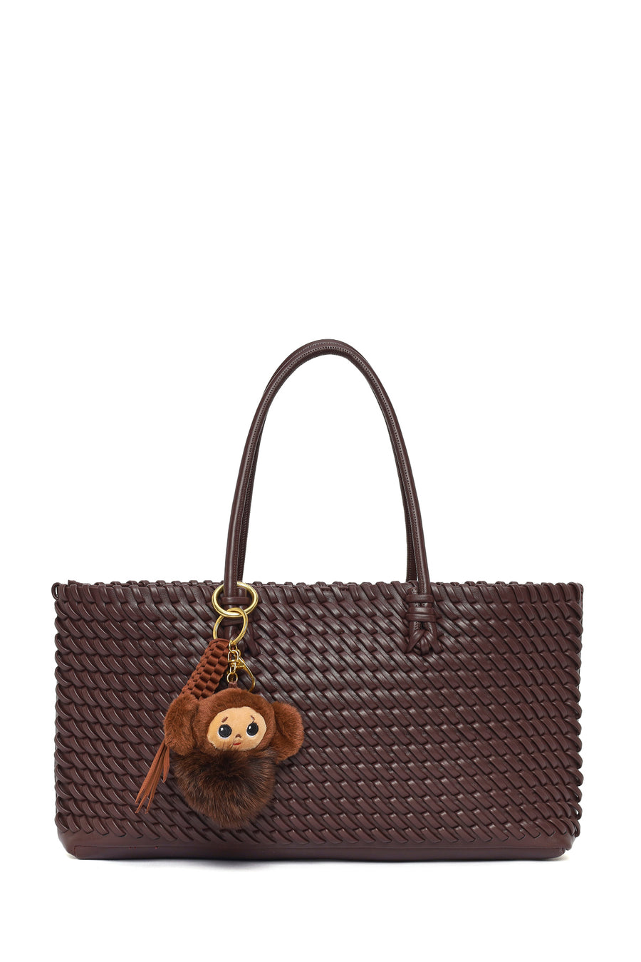 Women's Brown Braided Charm Shoulder Bag 26PBD247129 | Derimod