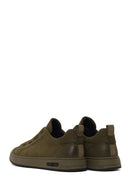 Male Khaki Lace-up Nubuck Leather Sneaker | Derimod