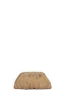 Women's Gold Long Chain Strap Stone Evening Clutch Bag | Derimod