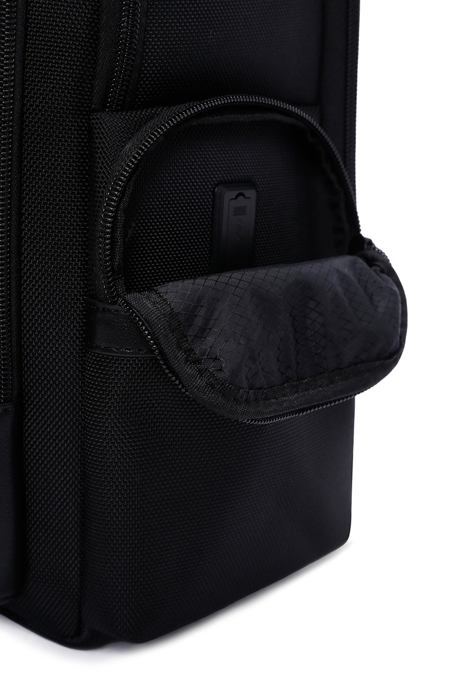 D-Pack Unisex Black Technological Backpack