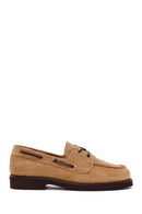 Woman Camel Lace-up Suede Casual Shoes | Derimod