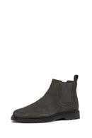 Geox Men's Brown Spherica Ec1 Suede Leather Chelsea Boots | Derimod
