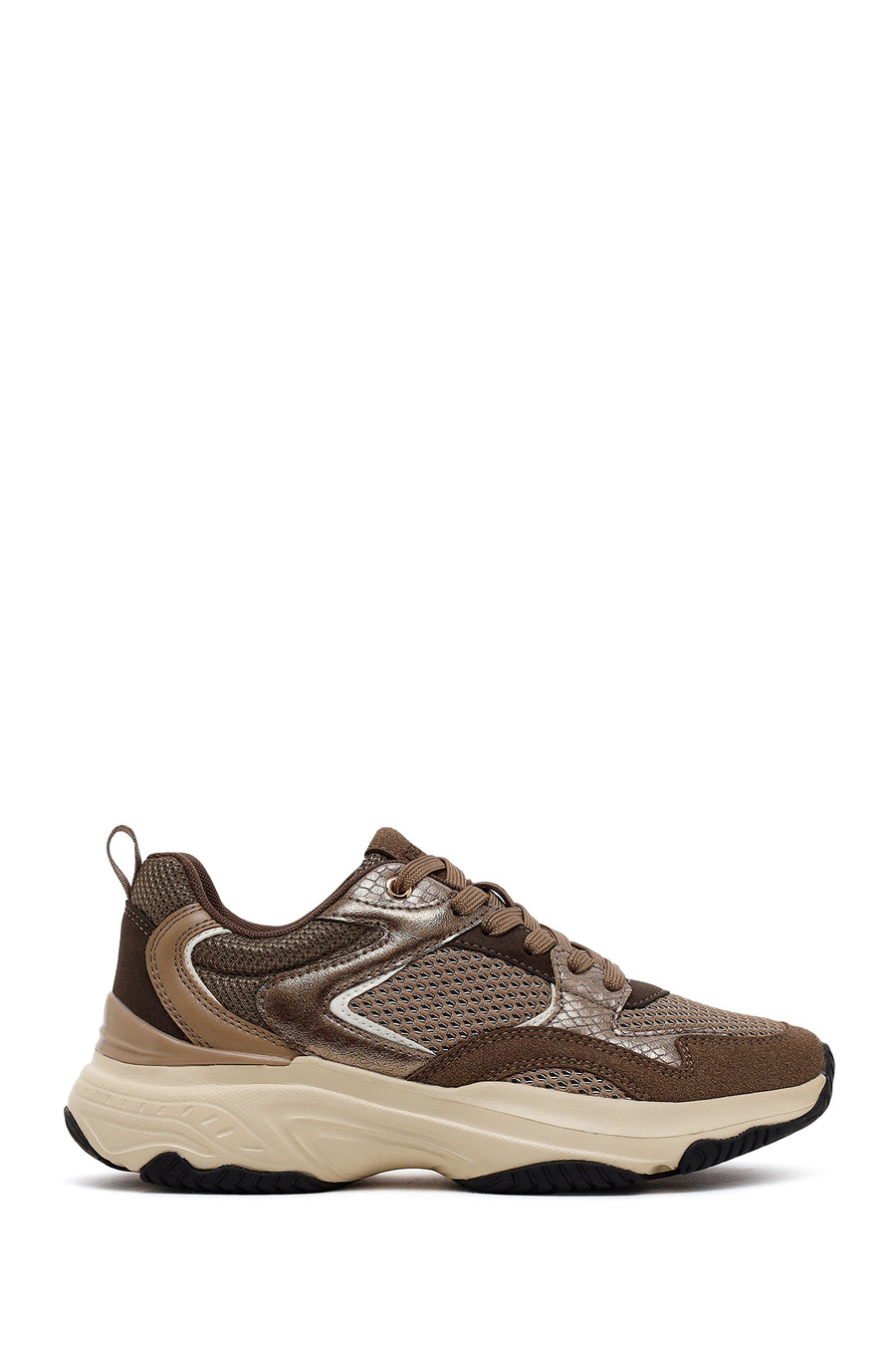 Woman Bronze Lace-Up Chunky Sneaker AF57500555 | Derimod