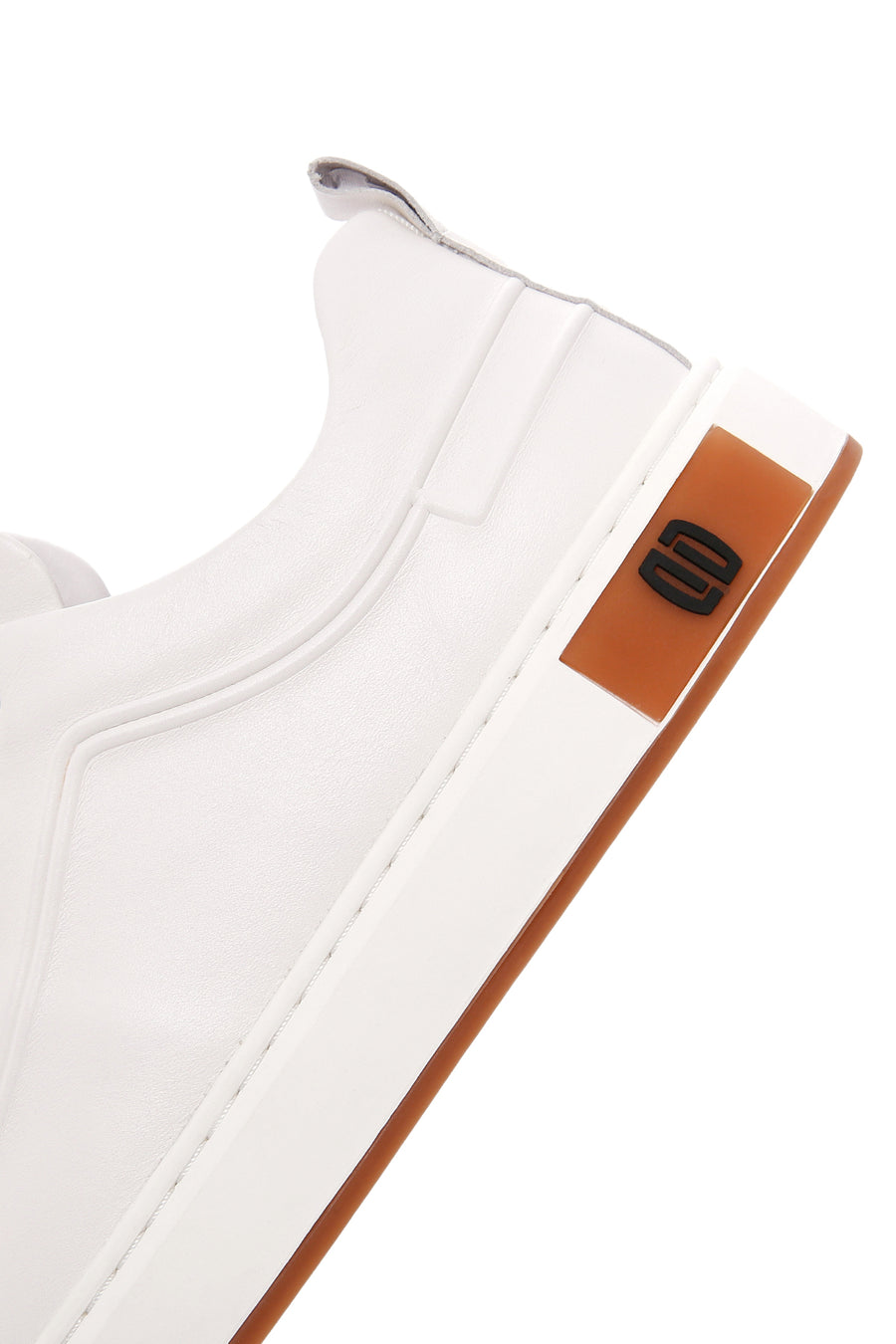 Men's White Lace-up Leather Sneaker