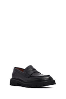 Erkek Siyah Deri Loafer | Derimod