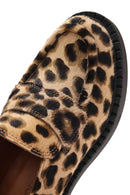 Kadın Leopar Deri Maskülen Loafer | Derimod