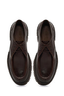 Male Brown Lace-Up Thick-Soled Leather Casual Shoe | Derimod