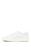Erkek Beyaz Bağcıklı Deri Sneaker | Derimod