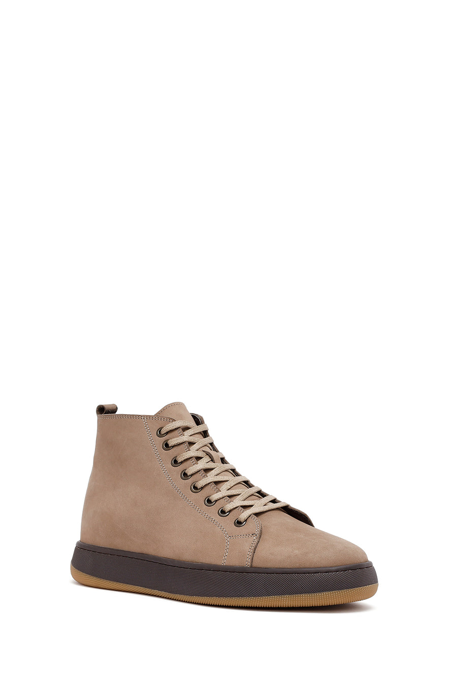 Men's Mink Lace-Up Zippered Nubuck Leather Sports Boots