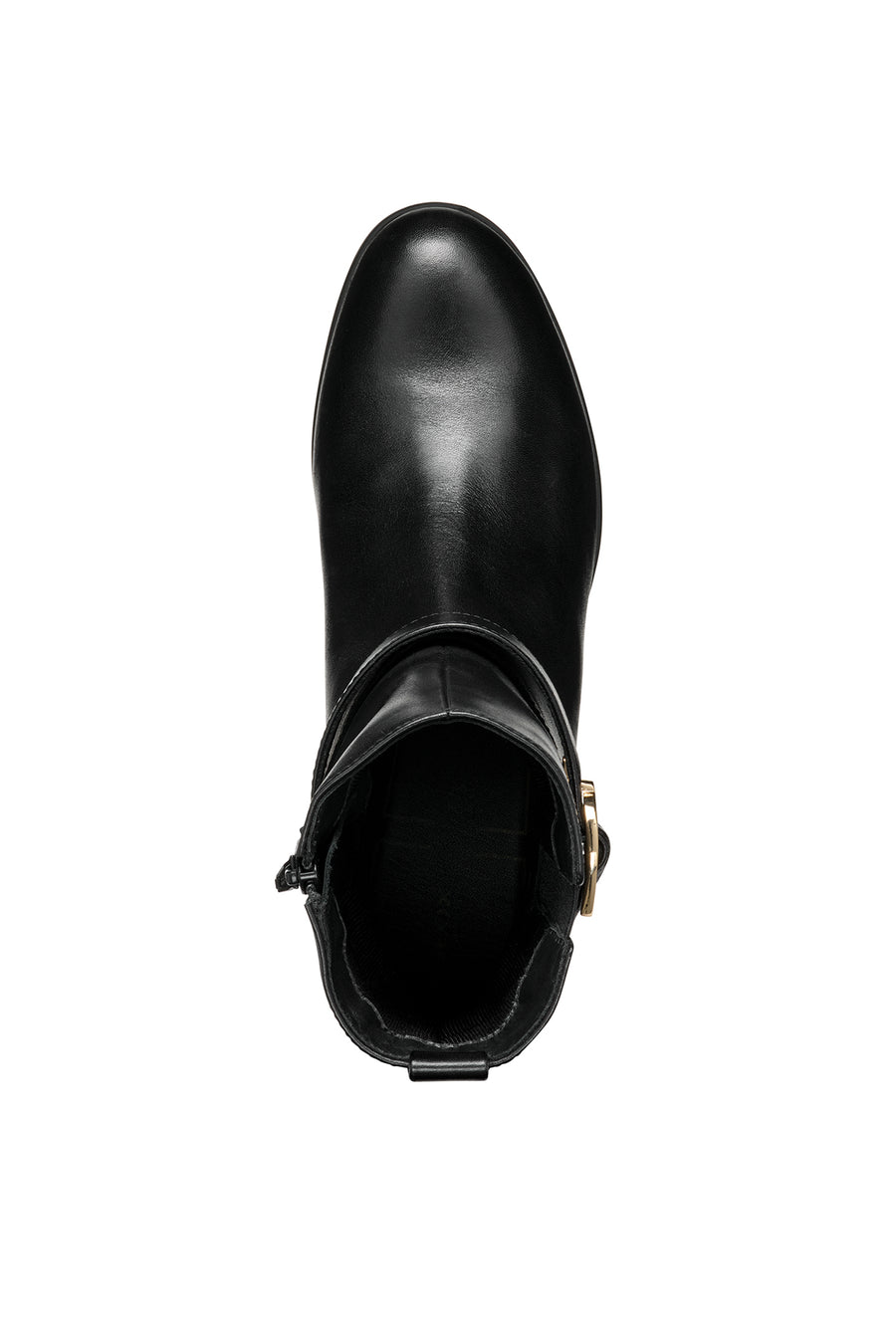 Geox Women's Black Walk Pleasure Zippered Thick Heel Leather Boots