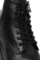 Male Black Zip Closure Leather Casual Boots | Derimod
