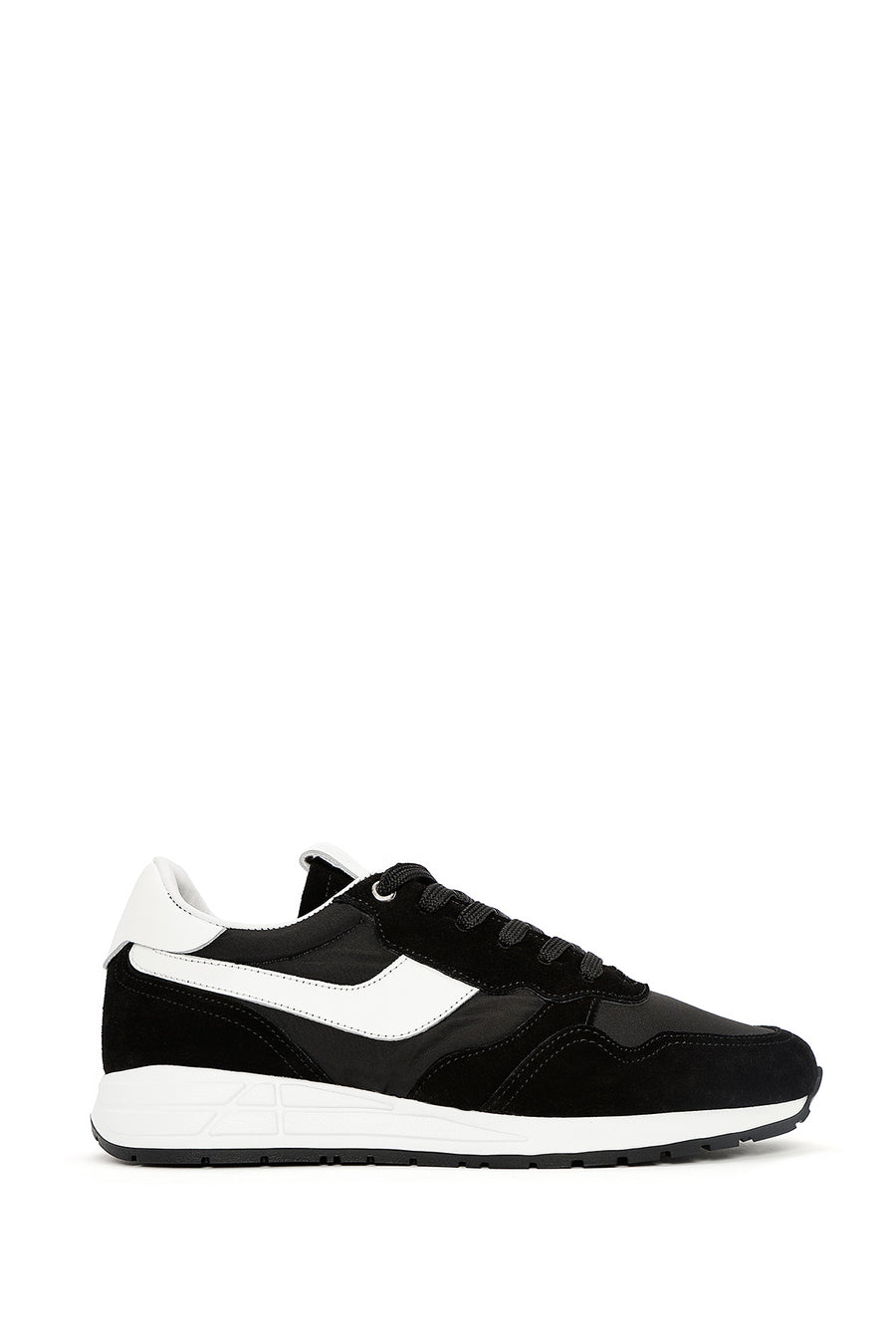 Men's Black Lace-up Leather Sneaker 25SFD707414 | Derimod