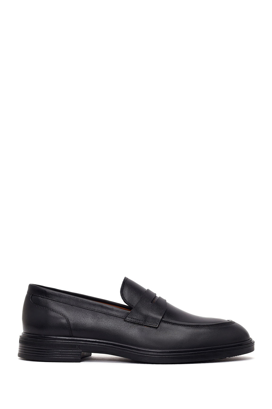 Erkek Siyah Deri Casual Loafer WM750041DV | Derimod