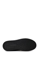 Male Black Lace-Up Thick-Soled Leather Sneaker | Derimod