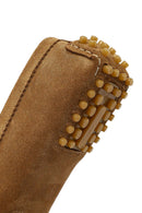 Women's Tan Suede Leather Loafer | Derimod