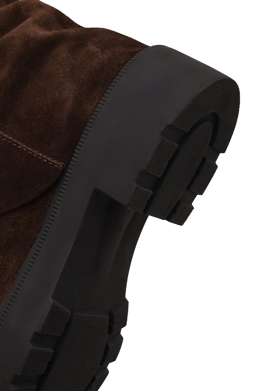Woman Brown Thick-Soled Suede Boots