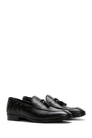 Erkek Deri Örgü Detaylı Klasik Loafer | Derimod