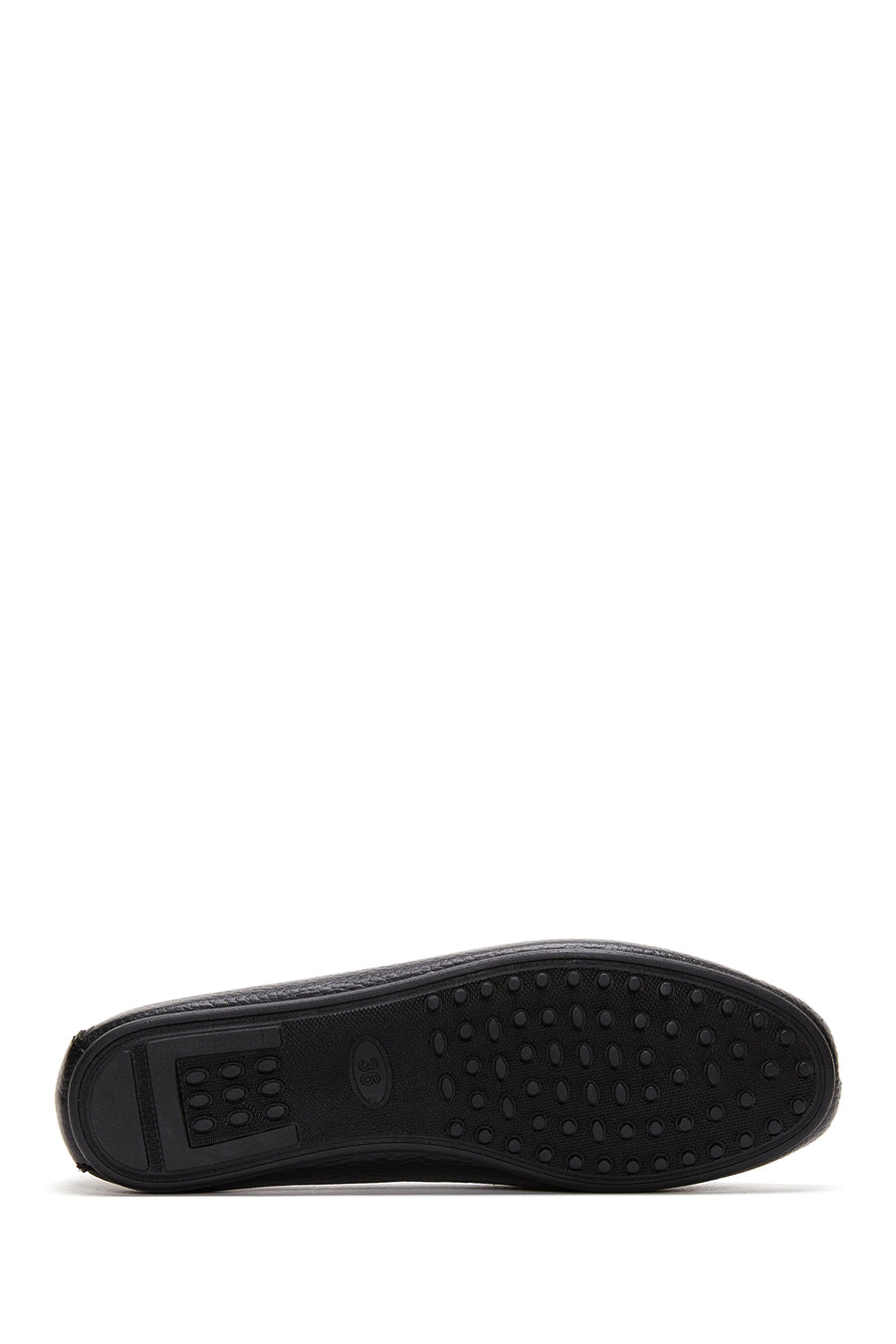 
Women's Black Buckle Detailed Leather Casual Loafer
