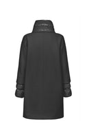 Geox Women's Black Diamant Long Coat | Derimod