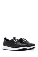 Women's Black Leather Comfort Shoes | Derimod