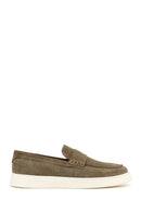 Erkek Haki Süet Deri Casual Loafer | Derimod