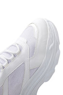 Women's White Lace-Up Thick Soled Sneaker | Derimod
