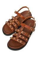 Woman Tan Embellished Sandals | Derimod