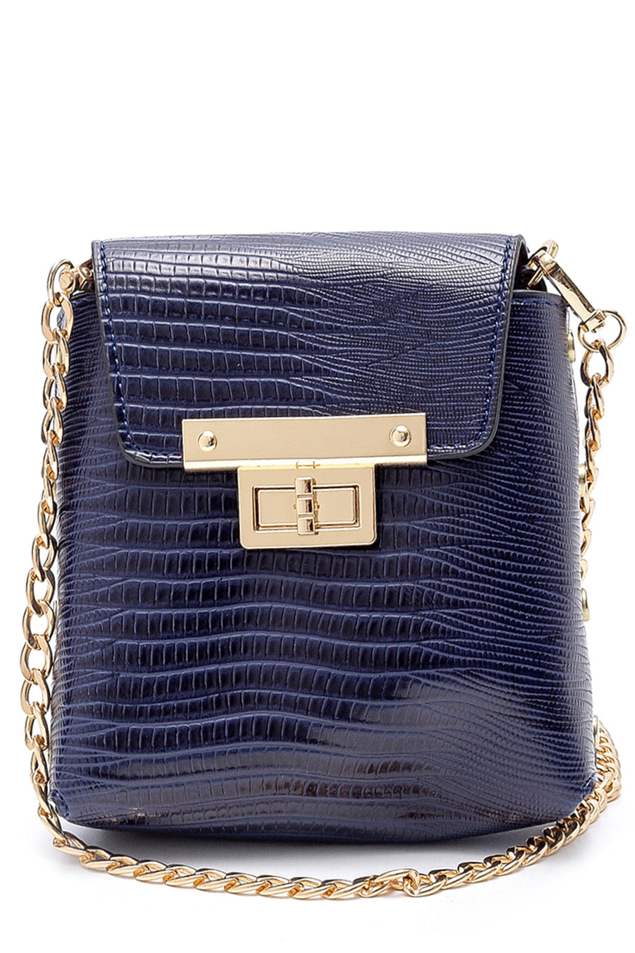 Women's Navy Blue Faux Leather Crossbody Bag 20WBD2908KR | Derimod